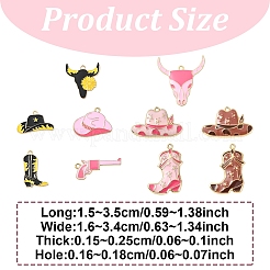 10 pz 10 stili west cowboy tema ciondoli in lega smaltata&nbsp;ENAM-YW0004-51