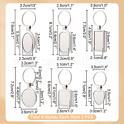 12 porte-clés vierge en alliage de 6 styles&nbsp;AJEW-GA0007-46