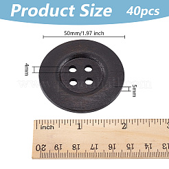 40 Stück Holzknöpfe&nbsp;BUTT-OC0001-53B