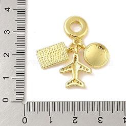 Gestellbeschichtung Messing Mikropflaster klare Zirkonia Emaille europäische Anhänger&nbsp;KK-S380-28G