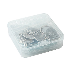 DIY-Set zur Herstellung ovaler/halbrunder Anhänger aus synthetischem Türkis und Legierung im tibetischen Stil&nbsp;DIY-FS0006-12