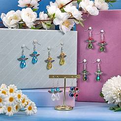 Kit de fabricación de aretes de cuentas facetadas de diy&nbsp;DIY-SZ0007-70