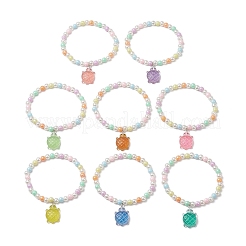 8 Stück Stretch-Armbänder aus Acrylperlen in 8 Farben für Damen.&nbsp;BJEW-JB11709