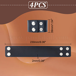 Double pression en acier inoxydable avec bracelet large de maintien de ceinture de service&nbsp;BJEW-WH0025-01
