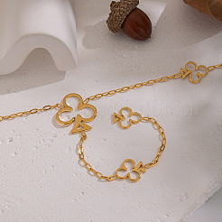 304 Edelstahl Hohlblumenanhänger Quaste Y-Kette Halsketten für Frauen&nbsp;KY1138
