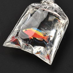 Pendentifs en résine avec anneau de saut en fer&nbsp;RESI-A015-03E
