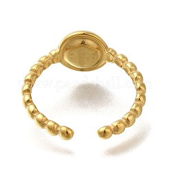 Placcatura ionica (ip) 304 componenti ad anello con polsino aperto in acciaio inossidabile&nbsp;X-RJEW-U017-10G