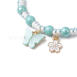 Bracelets de perles tressées en cordon de nylon réglable pour femmes&nbsp;BJEW-JB11409-02