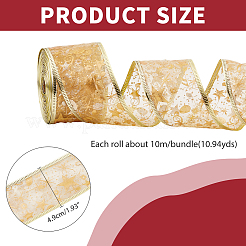 Ruban polyester double couche bronzant&nbsp;DIY-WH0282-05