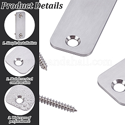 Placa de cubierta de orificio de cerradura de puerta de acero inoxidable 201&nbsp;DIY-WH0750-373B