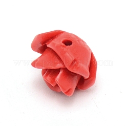 Perline di rosa intagliate in cinabro&nbsp;CARL-WH0001-01B