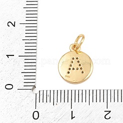 Ciondoli in ottone zirconi chiari micro pavé&nbsp;CU-CBA56CE-12G-A