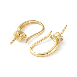 925 ganci per orecchini in argento {925} con micro pavè di zirconi cubici&nbsp;STER-E068-03G