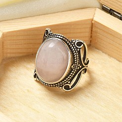 Verstellbare Ringe aus natürlichem Rosenquarz&nbsp;X-RJEW-I108-02AS-03