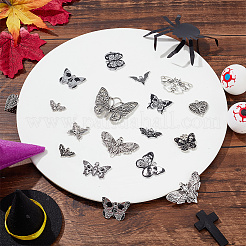 45 Stück 15 Stile Halloween-Anhänger aus Emaille-Legierung und tibetischem Stil&nbsp;ENAM-AR0001-56