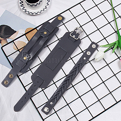 3 Stück 3 Stile Rindslederarmbänder&nbsp;BJEW-CL0001-39A