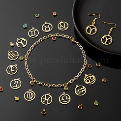 24 Stück 12 Farben 303 Edelstahl Strass Charms&nbsp;STAS-LS0001-30