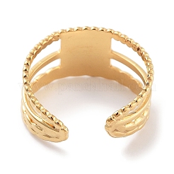 Offene Manschettenringe aus Edelstahl 304&nbsp;RJEW-K273-10G