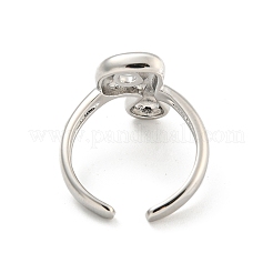 Anelli per polsini aperti con lettera in ottone da donna&nbsp;RJEW-G313-01P-P