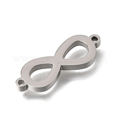 Breloques connecteur infini en acier inoxydable 304 poli&nbsp;STAS-E532-05P