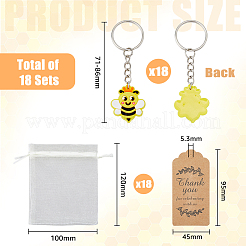 Set di portachiavi a tema api&nbsp;DIY-FH0005-33
