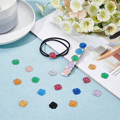 100 cabochon di strass in resina di 10 colori&nbsp;CRES-SC0001-87