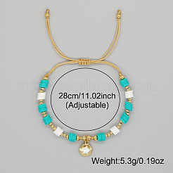 Charm-Armbänder mit runden Messingperlen&nbsp;HJ6386-3