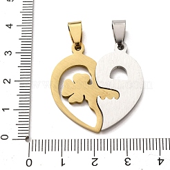 304 Edelstahl-Strass-Split-Anhänger&nbsp;STAS-F368-10GP