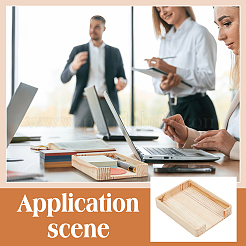 Porte-notes autocollant en bois de pin&nbsp;AJEW-WH0475-83