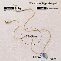 Colliers pendentifs demi-ovales vintage européens en acier inoxydable 304 pour femmes&nbsp;PK1289