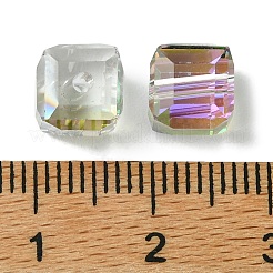 100 Stück transparente galvanisierte Glasperlen&nbsp;GLAA-K064-08A-HR02