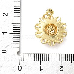 Pendentifs avec zircon cubiques à micro-pavés en laiton&nbsp;KK-K368-56G