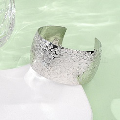 Bracciali rigidi da donna in ottone martellato&nbsp;BJEW-A163-04A-P