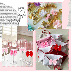 72 Stück 3 Farben Bowknot Polyester Ornament Zubehör&nbsp;DIY-SP0003-61
