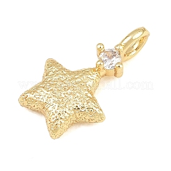 Pendenti in zirconi cubici trasparenti in micro pavè di ottone&nbsp;CU-CBAF1EE-04G