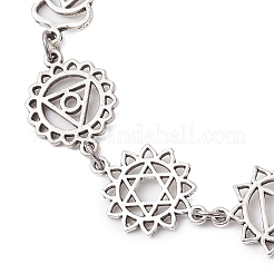 Charm-Armbänder aus Legierung mit Chakra-Motiv&nbsp;BJEW-JB11096