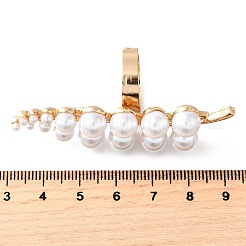Offener Manschettenring aus Legierung mit Plastikperle&nbsp;RJEW-V006-01G