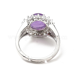 Verstellbare Ringe aus natürlichem Amethyst&nbsp;RJEW-P043-02P-21