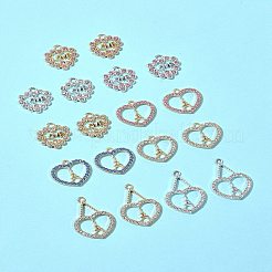 18 Stück 9 Stile Rack-Plating-Legierungsanhänger&nbsp;FIND-FS0003-10