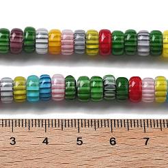 Handgemachte Millefiori Bunte Malerei Perlen Stränge&nbsp;X-LAMP-F035-05