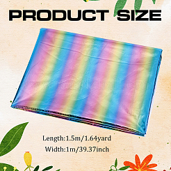 Regenbogen-Polyester-Spandex-Stretchstoff&nbsp;DIY-WH0622-042
