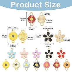 36 pz 8 stili connettori in lega di zinco smaltati&nbsp;ENAM-YW0008-48