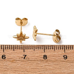 Pendientes de botón de acero inoxidable 304&nbsp;EJEW-Z134-06G