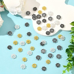 60 capuchon de perle en alliage de 4 couleurs&nbsp;FIND-YW0011-83