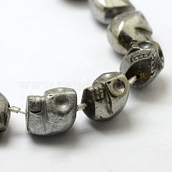 Elektroplattierten natürlichen Pyrit Perlen Stränge&nbsp;G-N0258-M-04