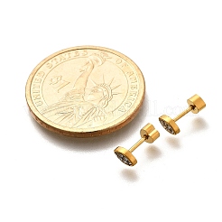 Boucles d'oreilles à tige en acier inoxydable 304 avec placage ionique (IP)&nbsp;EJEW-A118-13G-02
