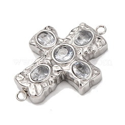 304 Edelstahl Pavé Zirkonia Verbindungsstück Charms&nbsp;STAS-P421-03P