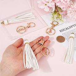 DIY Schlüsselanhänger-Kits mit Quasten aus PU-Leder&nbsp;DIY-SC0026-20C