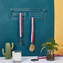 Porte-médaille acrylique support mural d'affichage&nbsp;HJEW-WH0047-01