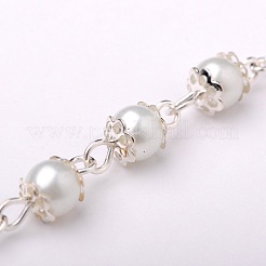 Handarbeit rund Glasperlenketten Perlen für Halsketten Armbänder machen&nbsp;AJEW-JB00056-01